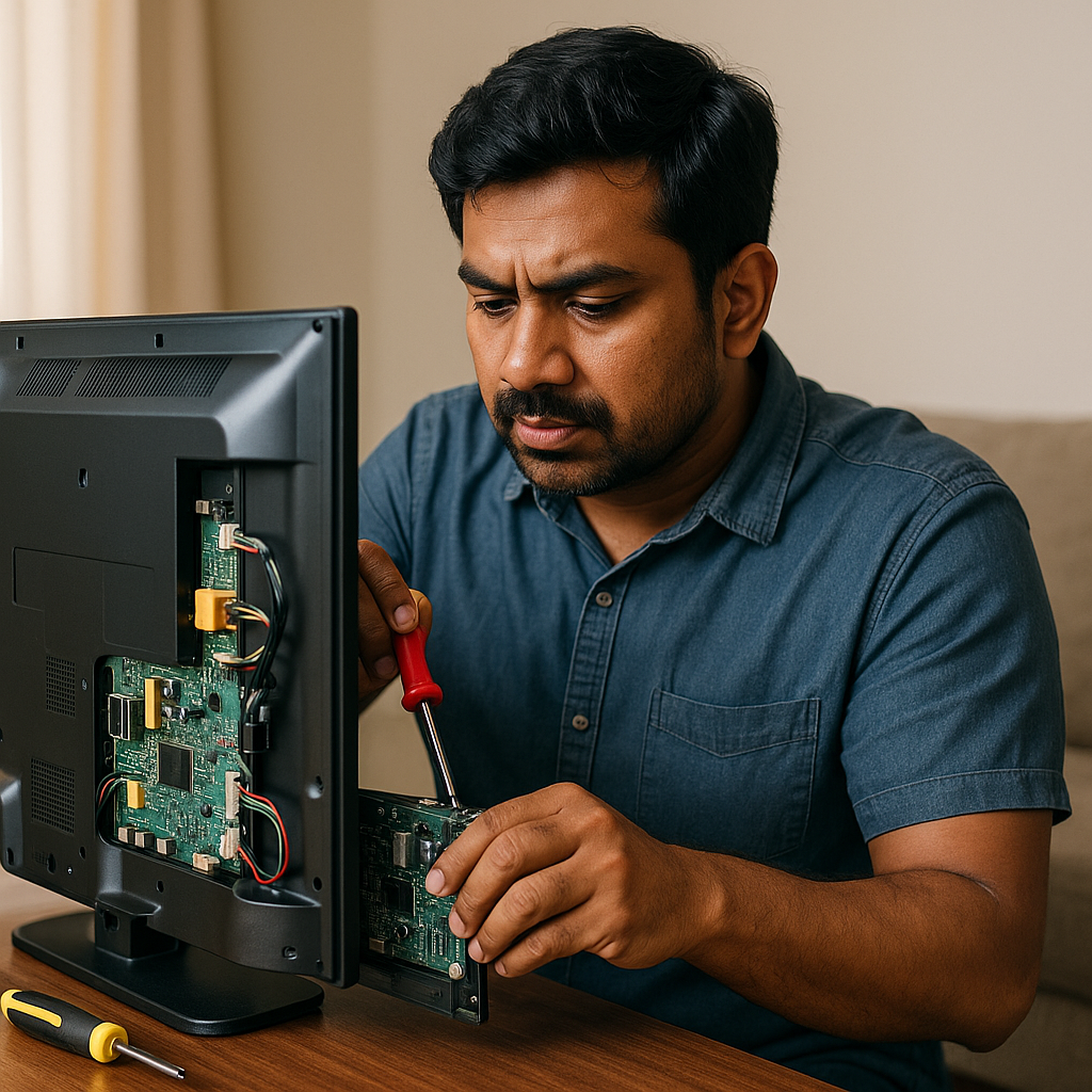 repairing the tv in focus 1